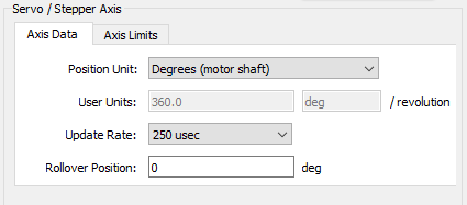 Servo Axis - Axis Data